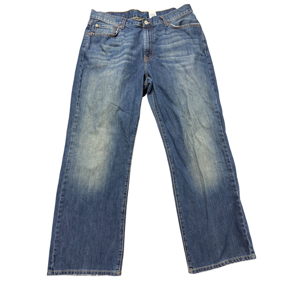 Lucky Brand Jeans Mens 36 Short Blue Excellent Mechanic Boot Cut Dungarees